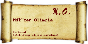 Mózer Olimpia névjegykártya