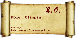 Mózer Olimpia névjegykártya